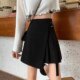 Large size fat sister high -waist pleated skirt female spring and autumn and winter new models thin and anti -free light skirt A -line skirt