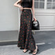 Summer beautiful skirt for women printed chiffon long skirt 2025 new vacation style A-line fish tail hip skirt