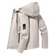 2025 spring and autumn thin jacket men's jacket hooded casual loose short windbreaker men's casual jacket top