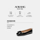 Aokang women's shoes 2025 spring shallow mouth single shoes elegant small square toe commuting shoes fashionable flat shoes