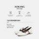 Aokang Women's Shoes 2025 Spring Mary Jane Famous Gold Madeline Heel Medium Heel Shoes Delivered in Store
