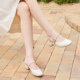 Aokang women's shoes, spring and summer new square-toe strap fashion sandals comfortable thick heel mid-length commuting toe shoes