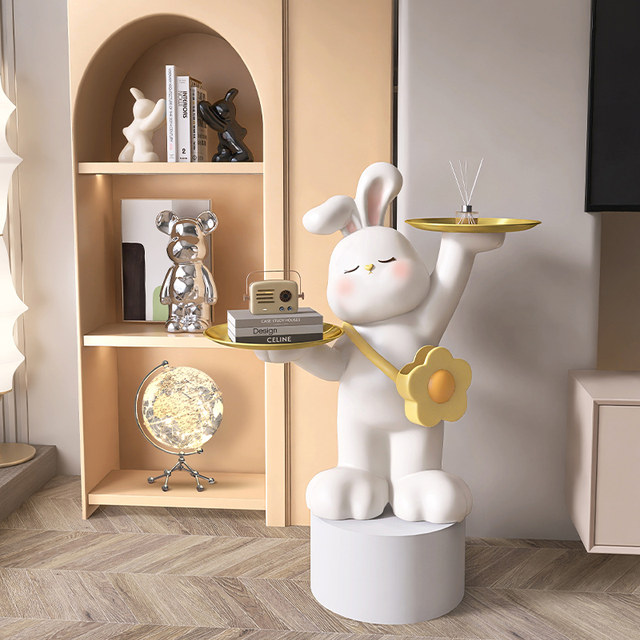 Rabbit coffee table living room home side table shelf TV cabinet ...