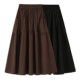 Pocket skirt 2025 summer black new skirt for women with high waist slim high-end versatile umbrella skirt mid-length