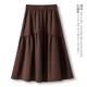Pocket skirt 2025 summer black new skirt for women with high waist slim high-end versatile umbrella skirt mid-length