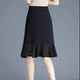 Chiffon skirt for women in summer new A-line fishtail skirt thin high-waisted slim and versatile ruffled hip skirt
