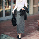 Phantom Autumn and winter hip-covered long skirt slit high waist skirt zipper skirt one-step skirt pocket bottom skirt elastic waist

