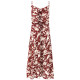 COCOBELLA heavy industry silk ruffle suspender skirt printed chiffon long skirt FR187