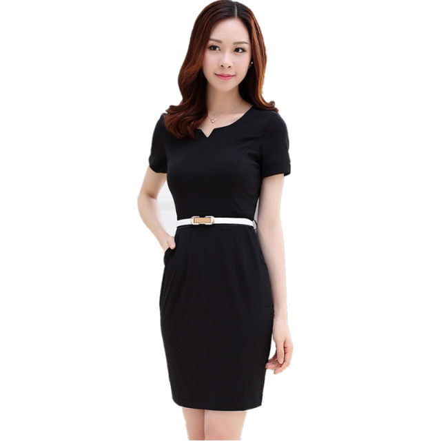 2023 Summer OL Professional Dress Dress Short -sleeved tempera