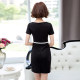 The new OL professional dress dress short -sleeved temperament slimming and thin work service commute large -size uniform hip work
