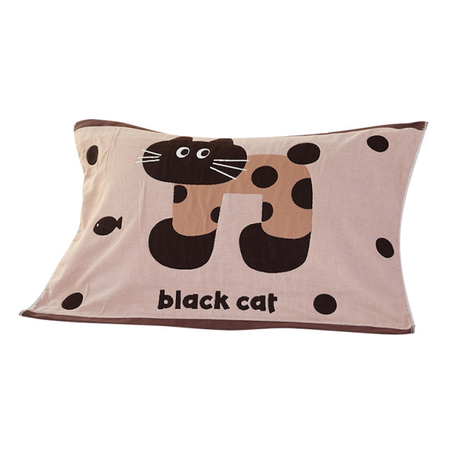 Eight-layer pure cotton gauze pillow towels, a pair of new thickened, soft and sweat-absorbent adult household covers, pure cotton pillow towels