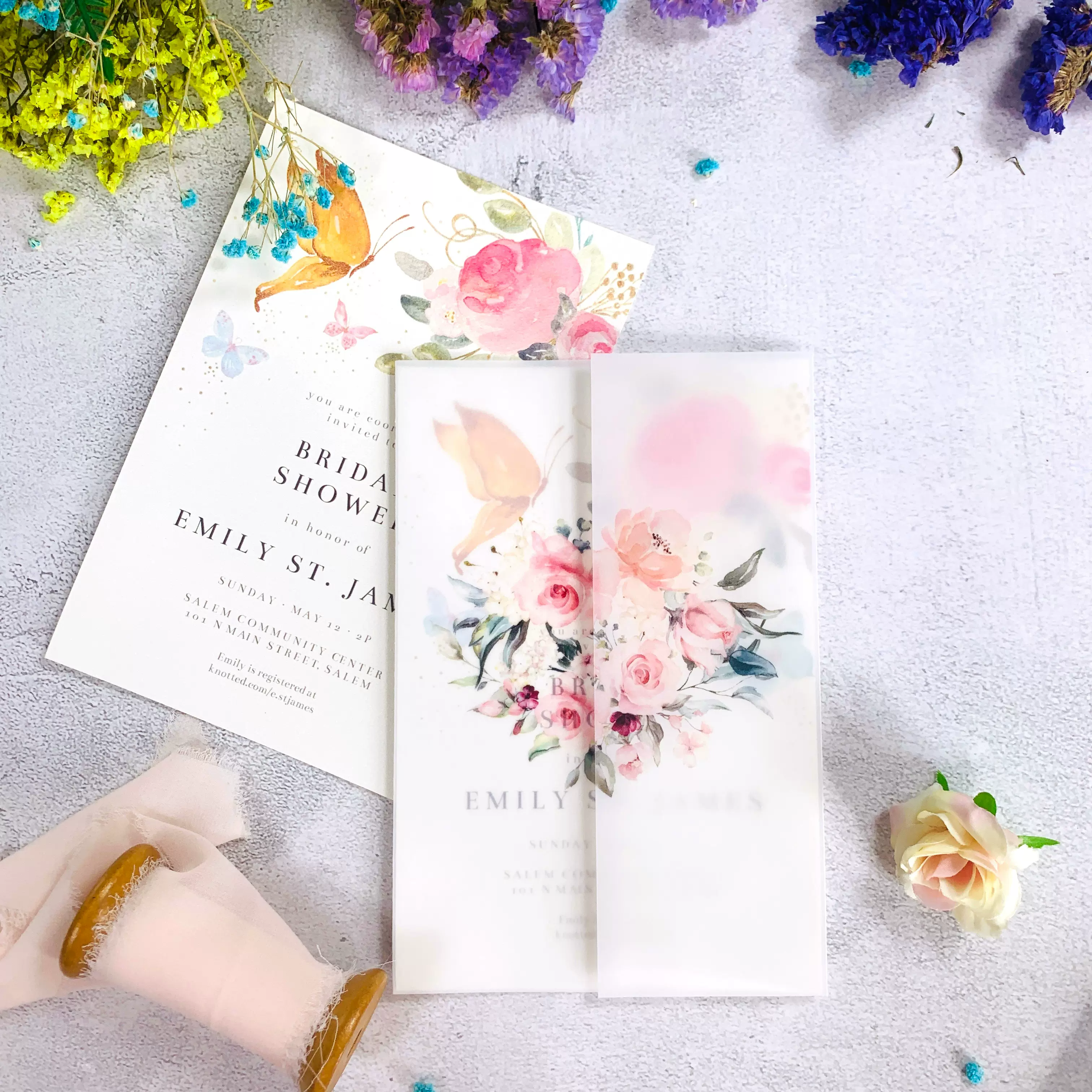 新郎新娘结婚请柬婚庆礼品卡牛油纸打印内页硫酸纸打印商务