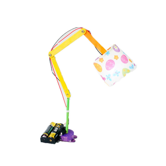 Folding LED small desk lamp creative invention student homework handmade general technical examination materials teaching aids