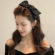 Black bow headband for women high skull 2025 new daily wear hairband face wash headband pressed hairpin headwear