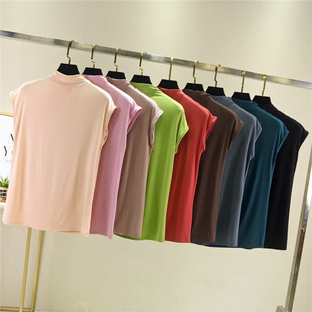 Modal loose vest for women in summer wear large-size sleeveless T-shirt versatile thin home tops to make them look slim-fitting bottoming shirt