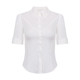 A slightly fat outfit is pure and craving white shirt for women in spring and summer large size to show their figure tight and slim sexy tops for girls
