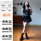 Korean hot girl pleated skirt for women with summer bow tie high waist slim and slightly fat large size hip cover A-line short skirt
