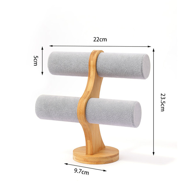 Bamboo single-layer bracelet stand, three-layer bracelet stand, watch display props, bracelet hair band, head rope, jewelry rack, jewelry rack