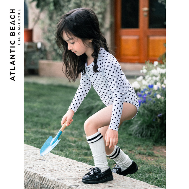 atlanticbeach children's swimsuit girls summer sun protection new style princess boys parent-child swimming trousers