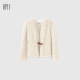 HPLY Hebili winter new style women's single buckle imitation fur vertical cut short jacket

