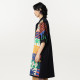 MOVEUP Fantasy Walk 2023 Autumn New Style.FUN Series Lapel Contrast Color Jacquard Designer Mid-Length Sweater for Women
