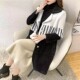 2024 autumn and winter new Korean version versatile suit collar coat thickened imitation mink double-sided velvet mid-length jacket for women
