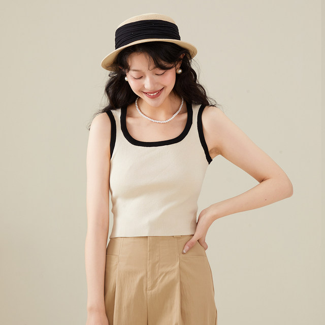 Women's inner vest knitted suspender sleeveless bottom top high-quality summer women's clothing