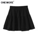 one more short skirt skirt women's summer 2025 new black pleated skirt a line flower bud skirt fluffy cake skirt X