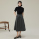 one more2025 summer half turtleneck sweater mid-sleeved women's T-shirt high-end feel bottoming top for women's clothing