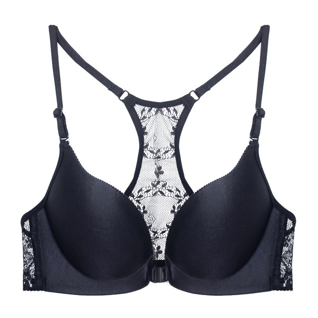 Perilan front button without steel ring underwear for women with small breasts gathered with glossy face and marks, sexy I-shaped back and beautiful back bra