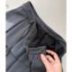 Lace-up high-waisted gray flower bud pleated skirt for women 2025 spring and autumn Korean version versatile anti-exposure A-line short skirt
