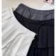 Lace-up high-waisted gray flower bud pleated skirt for women 2025 spring and autumn Korean version versatile anti-exposure A-line short skirt
