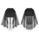 Punk mesh puffy skirt autumn new women's lace stitching A-line skirt mid-length skirt irregular cake skirt