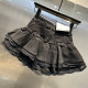 Lace lace spliced ​​high-waisted slim denim skirt 2024 autumn and winter new fashionable versatile fluffy cake skirt
