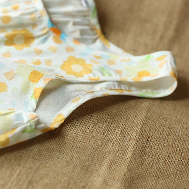 Van Gogh's new sweet and cute floral cotton loose home clothing suspender vest base skirt