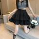 New autumn and winter versatile double-layer cake skirt for women with high waist slim short skirt for small lotus leaf skirt