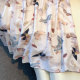 French butterfly printed cotton and linen skirt for women in summer high-end and versatile large styling a-line umbrella skirt drooping long skirt
