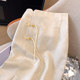 New Chinese style retro jacquard buckle fashion spring new high-waist slim straight slit skirt
