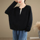 Literary round neck cotton knitted cardigan for women in autumn, casual and lazy style, large size long-sleeved sweater short jacket trendy
