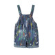 European-style printed denim strap shorts for women in summer large size fat mm fashionable age-reducing five-point wide-leg jumpsuit