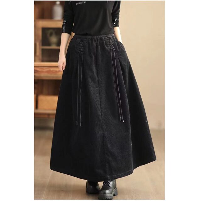Retro light core skirt Female spring and autumn, high waist high waist, thin waist, long, long long, long, big swing A -line skirt
