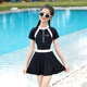 Children's swimsuit girls 2025 new style girls middle-aged and big children one-piece swimsuit junior high school students conservative swimsuit training summer