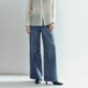 UR Domestic 2025 spring women's clothing fashionable design sense beaded wide-leg denim trousers UWG850020