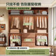 Solid wood wardrobe bedroom household children's simple wardrobe small apartment mother and baby environmentally friendly handle-free wardrobe storage cabinet
