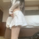 
Korean authentic purchasing agent 25 spring new chic feminine double-sided braided lace-up pleated sweet versatile short skirt