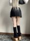 Korean authentic purchasing agent 2024 spring new ins new side button vertical stripe pleated sweet skirt