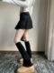 Korean authentic purchasing agent 2024 spring new ins new side button vertical stripe pleated sweet skirt