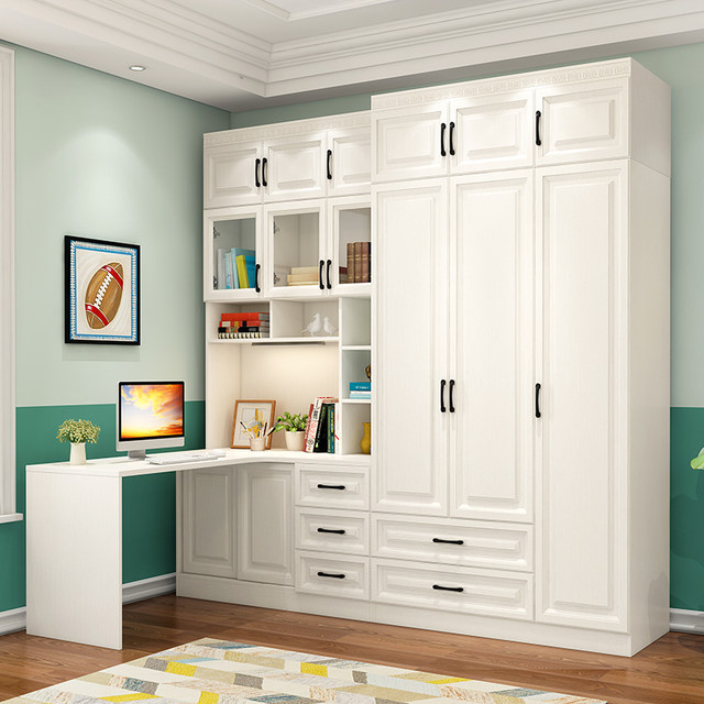 Corner computer desk bookcase Children's desk conjoined wardrobe ...