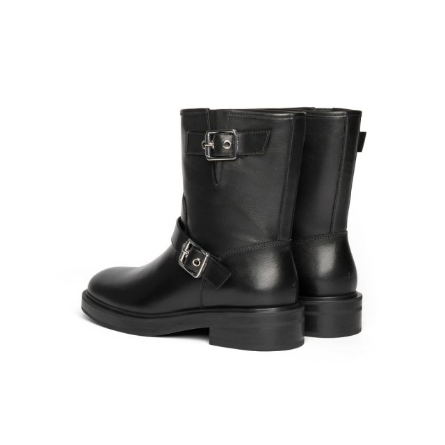 Belle Casual Retro Western Boots Women's Winter Shopping Mall Same Style New Genuine Leather Motorcycle Boots Short Boots 3EL65DZ4