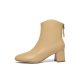 Belle women's boots fashion boots new slim boots super soft sheepskin women's shoes thick high heels elegant short boots B8Z1DDZ4
